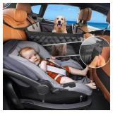 MIXJOY Dog Car Seat for Large Medium Dogs, Back Seat Extender for Pets, Waterproof Pet Carseat for Medium Sized Dog, Hammock for Pet, with Storage Pocket for Cars/SUV/Truck(L-28 * 22 * 20.5in) - Retai