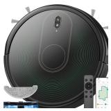 VAOTIDY T8 Robot Vacuum and Mop Combo â 3000Pa Powerful Suction, App/WiFi/Alexa/Siri Control, Slim & Quiet Design, Multi-Mode Cleaning for Hard Floors and Low (Black) - Retail: $70
