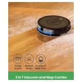 VAOTIDY T8 Robot Vacuum and Mop Combo â 3000Pa Powerful Suction, App/WiFi/Alexa/Siri Control, Slim & Quiet Design, Multi-Mode Cleaning for Hard Floors and Low (Black) - Retail: $70