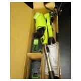 Cordless Leaf Blower,400000RPM Handheld Air Duster with Adjustable Pole,21V Max 4.0Ah*2 Batteries and Charger,Lightweight Air Broom for Easy Debris Removal,Lawn Care and Yard Cleaning,etc. (Green) - R