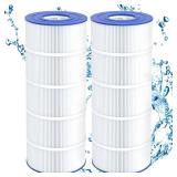 2 Pack PA120 Replacement Pool Filter Compatible with Hayward C1200, CX1200RE, Unicel C-8412, Filbur FC-1293, Clearwater II 125, Waterway Pro Clean PCCF-125, 817-0125N, 120 Sq. Ft Cartridge - Retail: $
