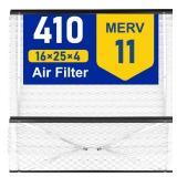 2Pack 410 Replacement Filter Compatible with Aprilaire Size: 16x25x4 MERV 11 Whole House Air Purifiers model:1410, 1610, 2410, 2416, 3410, 4400.Not fit for 1413 Upgrade Kit(Model 2140 or 2400) - Retai