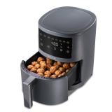 Sur La Table Compact 3.8 Quart Air Fryer - Digital LED Touchscreen Display with 8-Presets, Air Fry, Bake, Roast, Broil, and Reheat, 1500W - Retail: $50