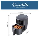 Sur La Table Compact 3.8 Quart Air Fryer - Digital LED Touchscreen Display with 8-Presets, Air Fry, Bake, Roast, Broil, and Reheat, 1500W - Retail: $50