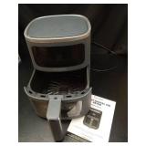 Sur La Table Compact 3.8 Quart Air Fryer - Digital LED Touchscreen Display with 8-Presets, Air Fry, Bake, Roast, Broil, and Reheat, 1500W - Retail: $50