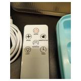 COOLECH Small Air Conditioner w/ 3 Speeds&3 Modes, Remote, 1100ML Tank Humidifier, 8-Cube Ice Tray, 120Â° Oscillating, 4 IN 1 Portable Air Conditioners, 7-Color Light, 4H Timer Desk AC Unit for Bedr