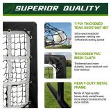 9 Hole Pitching Net, Heavy-Duty Baseball Net with Strike Zone for Pitching and Hitting, Height Adjustable Training Equipment with 9 Pocket Pitching Target for Baseball & Softball Practice - Retail: $7