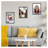 JCJMY 17x24 Picture Frame Black for Poster Photo Picture, Horizontal and Vertical Formats for Wall Hanging, 17 x 24 Wall Gallery Poster Photo Frame for 17 by 24 Photos Posters, Black - Retail: $25
