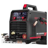 YESWELDER MIG-205DS PRO MIG Welder, 200Amp 110/220V Dual Voltage MIG Welding Machine, 5 in 1 Gas MIG/Flux Core MIG/Spool Gun MIG/Lift TIG/Stick Multiprocess Aluminum MIG Welder, Spool Gun Compatible -