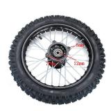 Mini Dirt Bike front wheel Rim tube tire 2.75-12 Inch 60/100-12 Wheel Rim Tire with 12mm Bearing Assembly for Dirt Bikes Mini Motorcycle Wheels + Tires SSR - Retail: $90