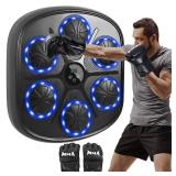 Music Boxing Machine for Adults, Boxing 9 Modes & 9 Speeds Wall Mounted Bluetooth Punching Bag Home Gym Training Equipment, Heavy Duty Durable Design,Real Boxing Experience Includes Boxing Gloves - Re