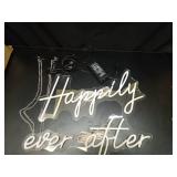 SYLHOME Happily Ever After LED Neon Light Sign Wedding Party Birthday Neon Art Wall Sign Decor USB Bedroom Home Pub Decor Valentine