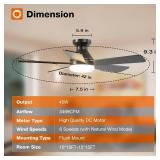 Modern Dome Light Fixture Ceiling Fan - Retail: $75