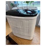 $60 Portable Twin Tub 18lbs Washing Machine with Drying Rack & Hangers