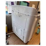 $60 Portable Twin Tub 18lbs Washing Machine with Drying Rack & Hangers