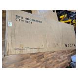 $190 60 Inch Round Dining Table for 4, Compact Carbon Steel Legs