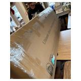 $277 Queen Upholstered Bed Frame with Tall Headboard and LED Lights