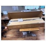 $277 Queen Upholstered Bed Frame with Tall Headboard and LED Lights