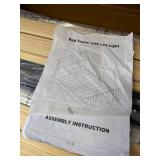 $277 Queen Upholstered Bed Frame with Tall Headboard and LED Lights