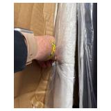 $277 Queen Upholstered Bed Frame with Tall Headboard and LED Lights