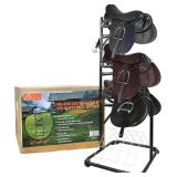 $130 HOMESTEAD 3-Tier Saddle Rack, Horse Saddle Stand, Rotating Tiers