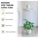 $200 C-Shape Acrylic Side Table Set of 2, 24x14x12 in