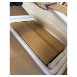 $200 C-Shape Acrylic Side Table Set of 2, 24x14x12 in