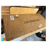 $164 Farmhouse 6-Drawer Dresser, Tall TV Stand, White & Black