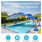 $114 Uthfy Pool Canopy 18x9 ft, UV Block, Waterproof Pop Up