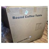 $90 MEISSALIVVE Brown Wicker Tempered Glass Coffee Table