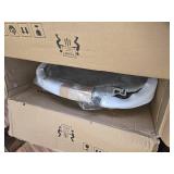 $90 MEISSALIVVE Brown Wicker Tempered Glass Coffee Table