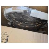 $90 MEISSALIVVE Brown Wicker Tempered Glass Coffee Table