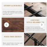 $199 DOGIBIXO King Size Bed Frame with Charge Station & Barn Door Headboard