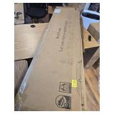 $199 DOGIBIXO King Size Bed Frame with Charge Station & Barn Door Headboard