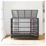 $300 Waleaf 48-Inch Heavy Duty Dog Crate with Wheels & Removable Tray