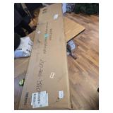 $140 King Size Platform Bed Frame with LED Lights, USB, Barn Door