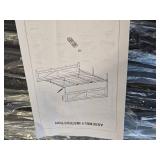 $140 King Size Platform Bed Frame with LED Lights, USB, Barn Door