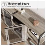 $120 IDEALHOUSE Farmhouse TV Stand for 65/75 Inch TVs, Grey