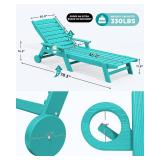 $130 Two Pack SERWALL Patio Chaise Lounge Chair, 78