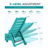 $130 Two Pack SERWALL Patio Chaise Lounge Chair, 78