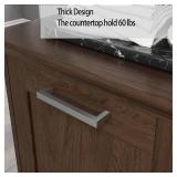 $110 Tilt-Out Trash Cabinet Wooden, 10 Gallon, Single Door Dark Walnut