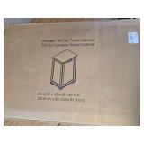 $110 Tilt-Out Trash Cabinet Wooden, 10 Gallon, Single Door Dark Walnut