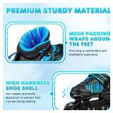 Adjustable Inline Skates with Light Up Wheels for Kids & Adults