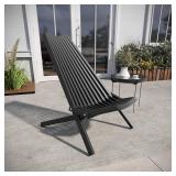 $110 Flash Furniture Delia Folding Chair - Acacia Wood, Black