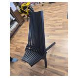 $110 Flash Furniture Delia Folding Chair - Acacia Wood, Black