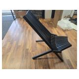 $110 Flash Furniture Delia Folding Chair - Acacia Wood, Black