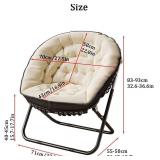 $209 YCKEGEW Folding Papasan Chair Oversized Saucer Chair, Grey