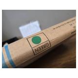 Patio Round Side Table Waterproof Metal Outdoor Table, Sage GREEN.