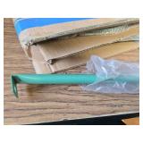 Patio Round Side Table Waterproof Metal Outdoor Table, Sage GREEN.