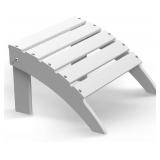 Briopaws Folding Adirondack Ottoman HDPE Footrest White